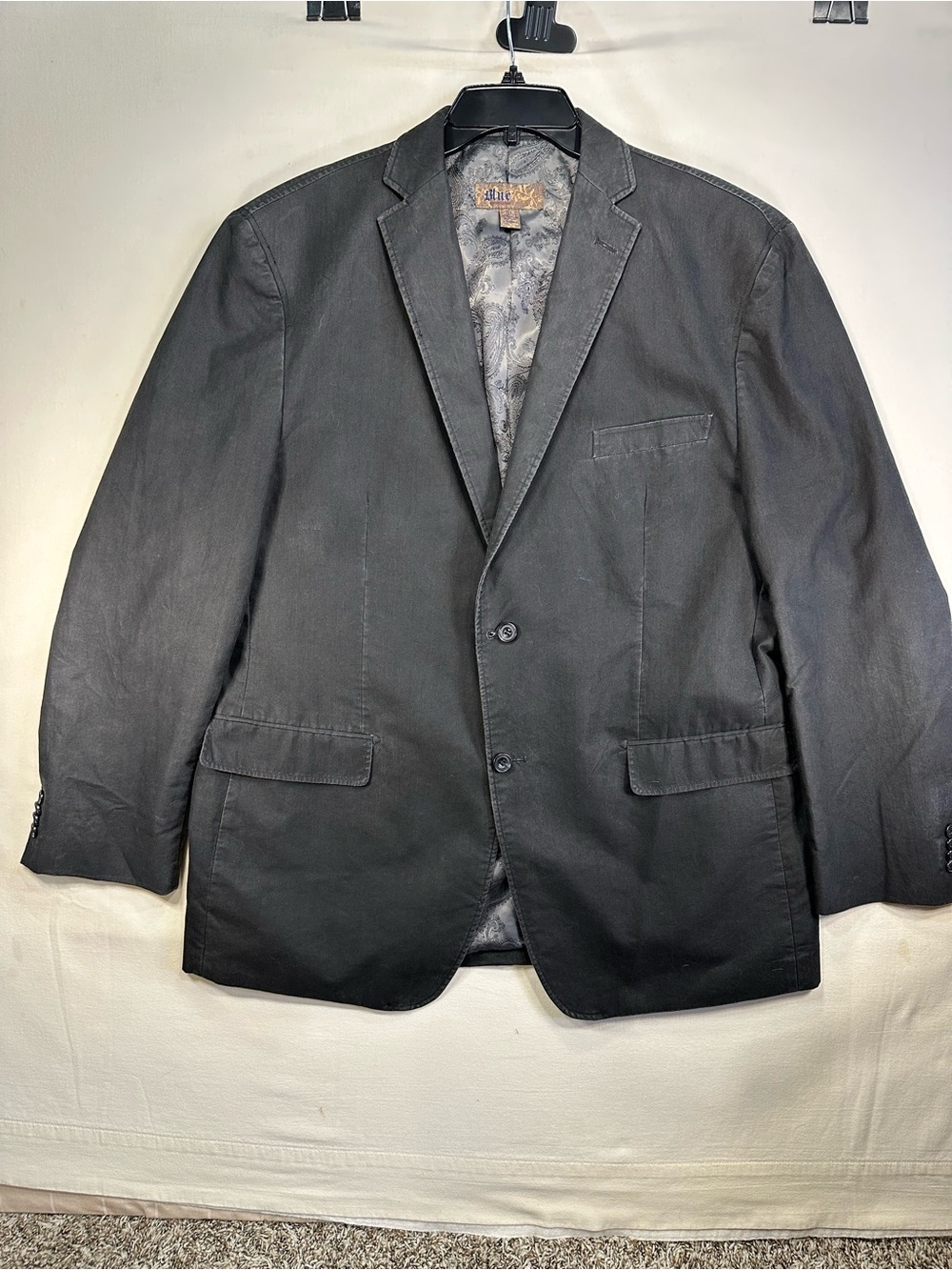 Blue by Pronto Uomo Men's Casual Sport Coat Blazer Charcoal Stretch Cotton XL